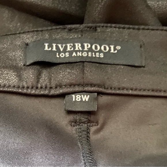 LIVERPOOL Shiny Black Super Skinny Jeans Size 18W EUC - Picture 4 of 4